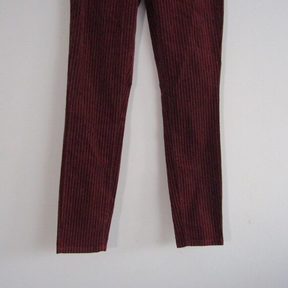 Indigo Rein Corduroy Skinny Jeans 24 Burgundy Red Casual Fall Cozy - Picture 3 of 11